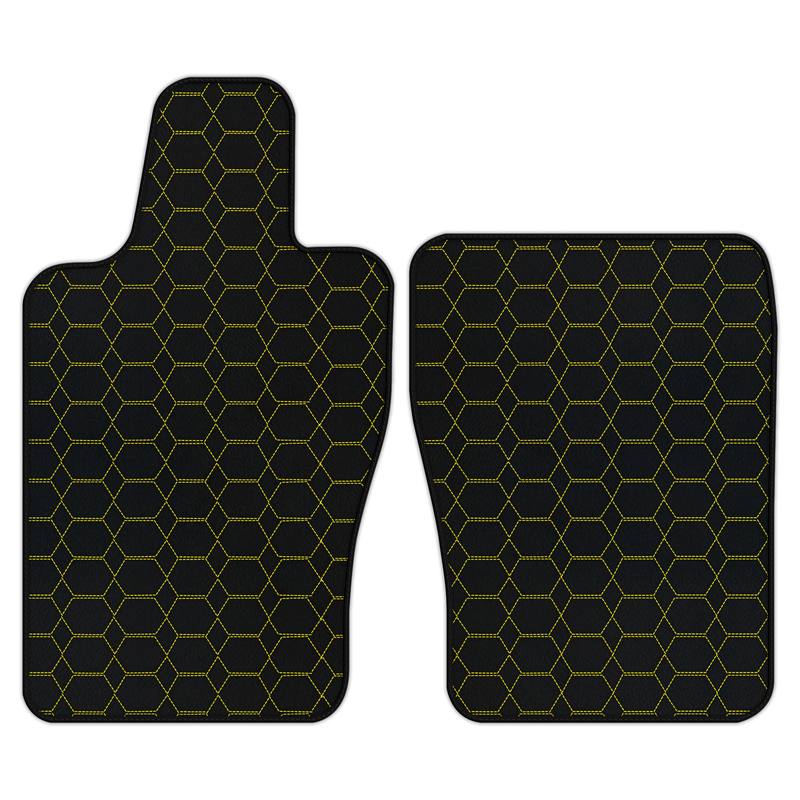 Tapis de voiture en cuir Sur mesure avec motif hexagonal