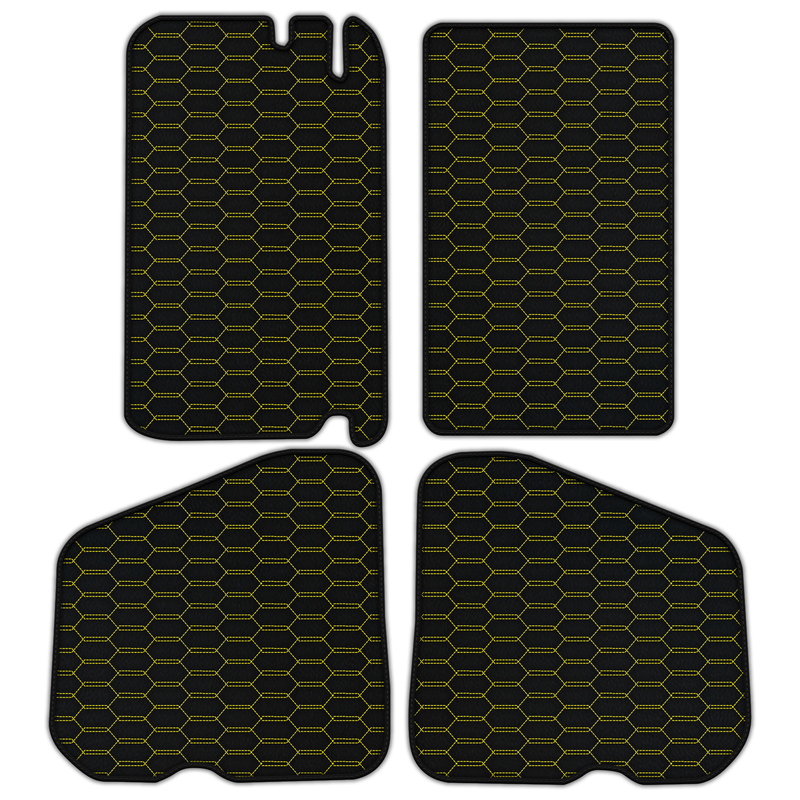 Tapis de voiture en cuir personnalisables avec motif hexagonal entrelacé pour Rolls Royce Shadow (1965-1977)
