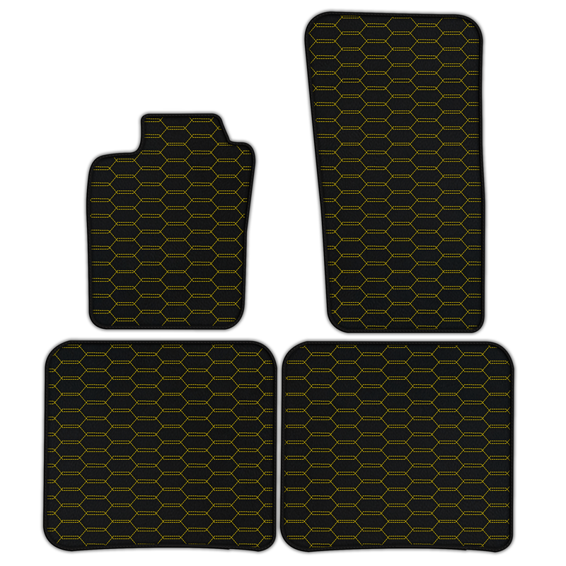 Customizable Leather Floor Mats with Interlaced Hex Pattern for Bentley Flying Spur (2019-2023)