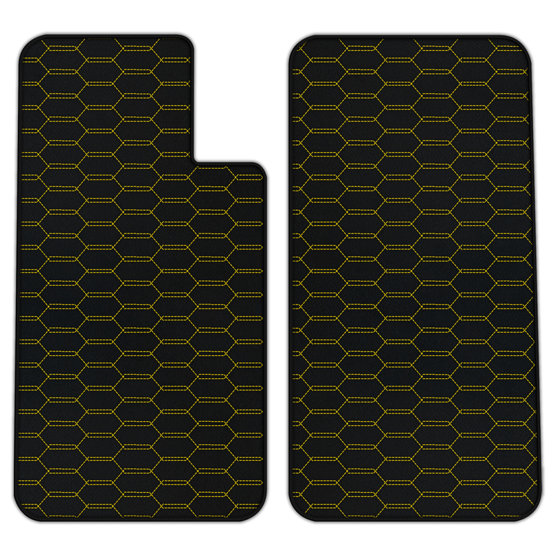 Customizable Leather Floor Mats with Interlaced Hex Pattern for Porsche 550 (1953–1956)