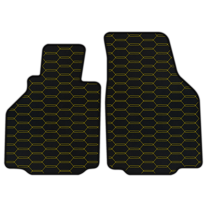 Customizable Leather Floor Mats with Interlaced Hex Pattern for Porsche 911 GT3 RS (996) 2003–2004