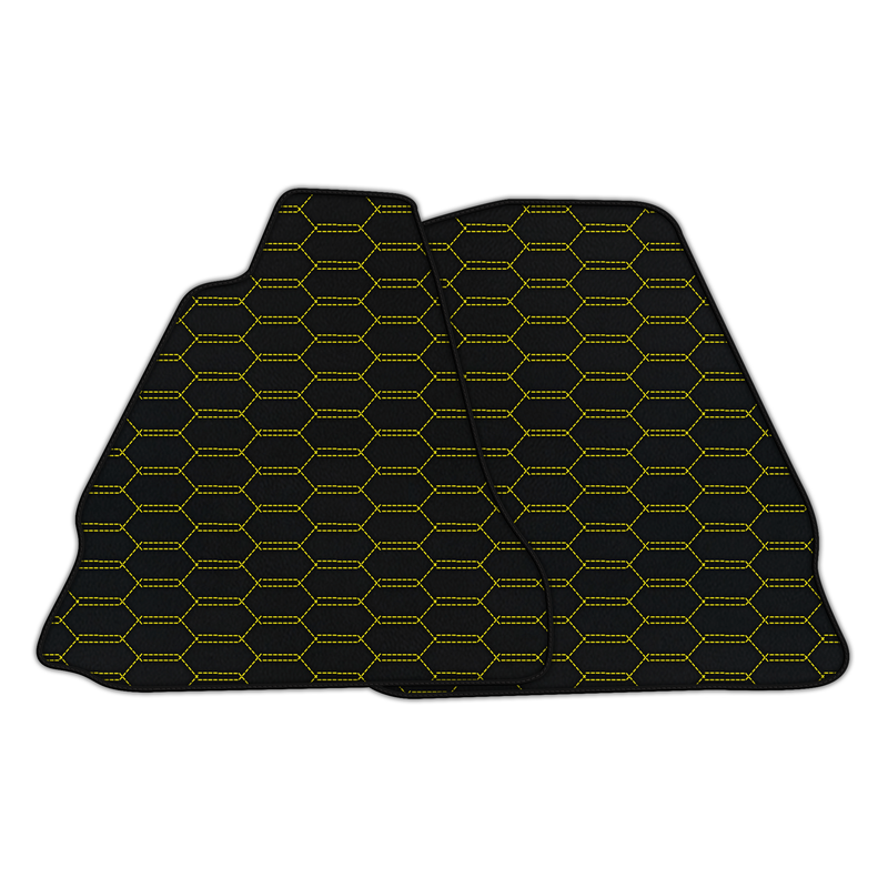 Customizable Leather Floor Mats with Interlaced Hex Pattern for Aston Martin V12 Vanquish (2012-2018) 2-door Coupe