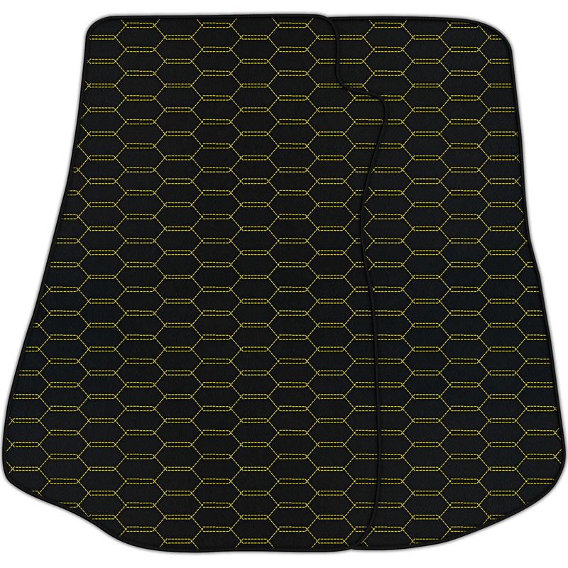 Tapis de voiture en cuir personnalisables avec motif hexagonal entrelacé pour Chevrolet Corvette C3 (1968-1982)