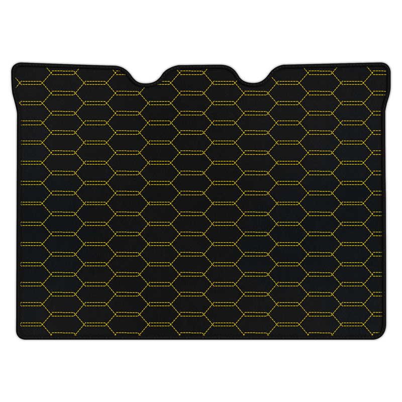 Customizable Leather Trunk Floor Mats with Interlaced Hex Pattern for Ferrari F430 (2004-2009)