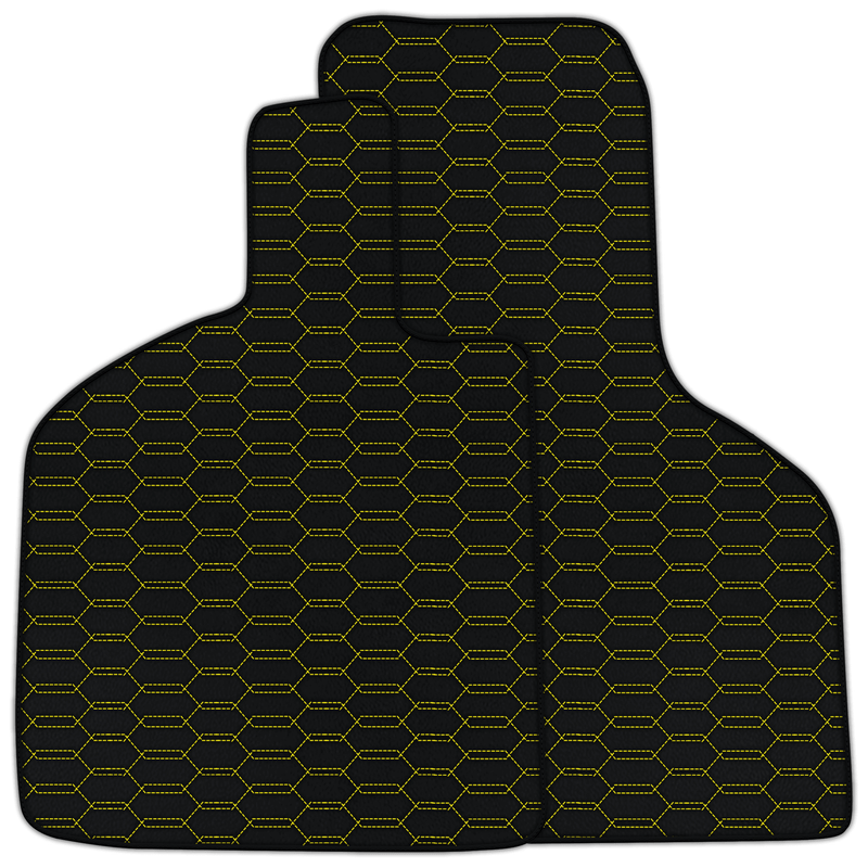 Tapis de voiture en cuir Sur mesure avec motif hexagonal