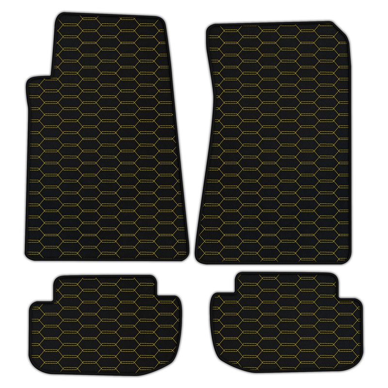 Customizable Leather Floor Mats with Interlaced Hex Pattern for Aston Martin DBS (2007-2012) Coupe