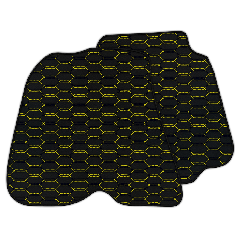 Tapis de voiture en cuir personnalisables avec motif hexagonal entrelacé pour Ferrari F12 Berlinetta (2012-2022)