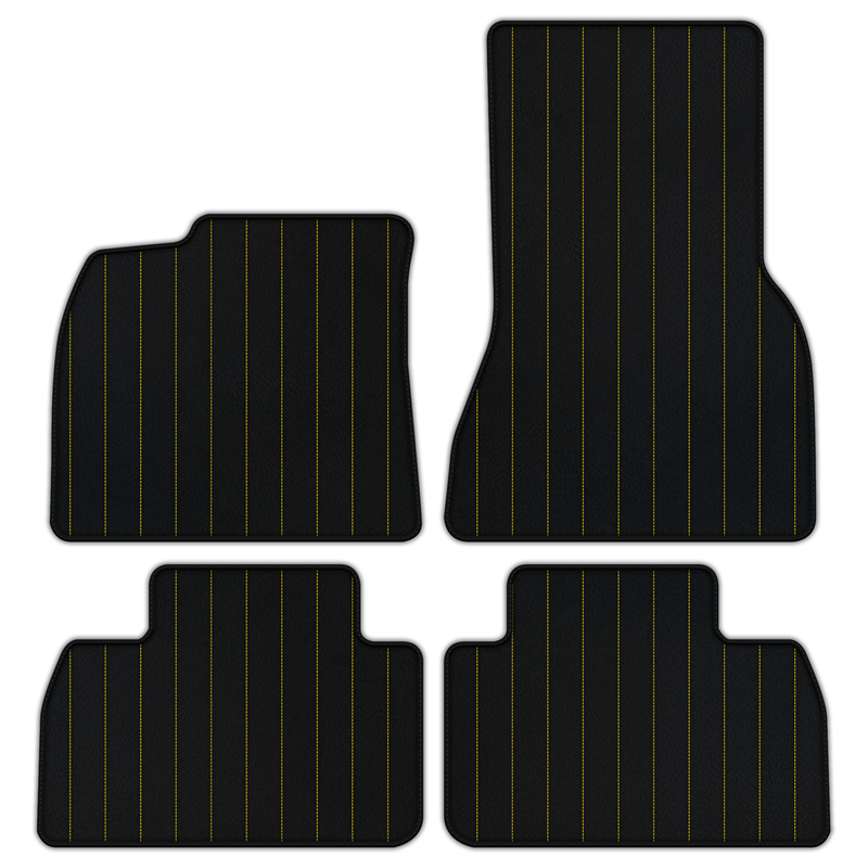 Customizable Leather Floor Mats with Line Pattern for Porsche Macan EV (2024-2026) Electric SUV