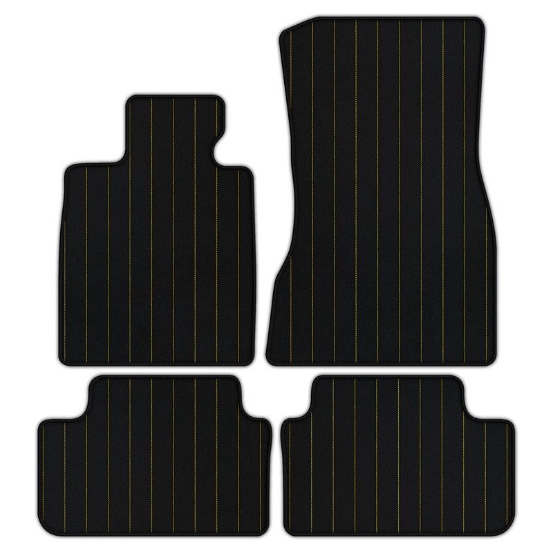 Customizable Leather Floor Mats with Line Pattern for BMW M5 G90 (2023-2026) Sedan