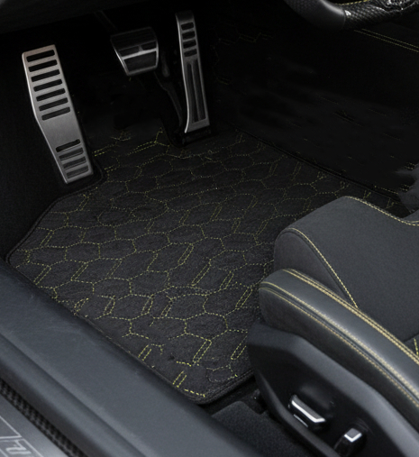 Customizable Floor Mats from Carpet with Leather for Lamborghini Sian (2020-2022) - AutoWin