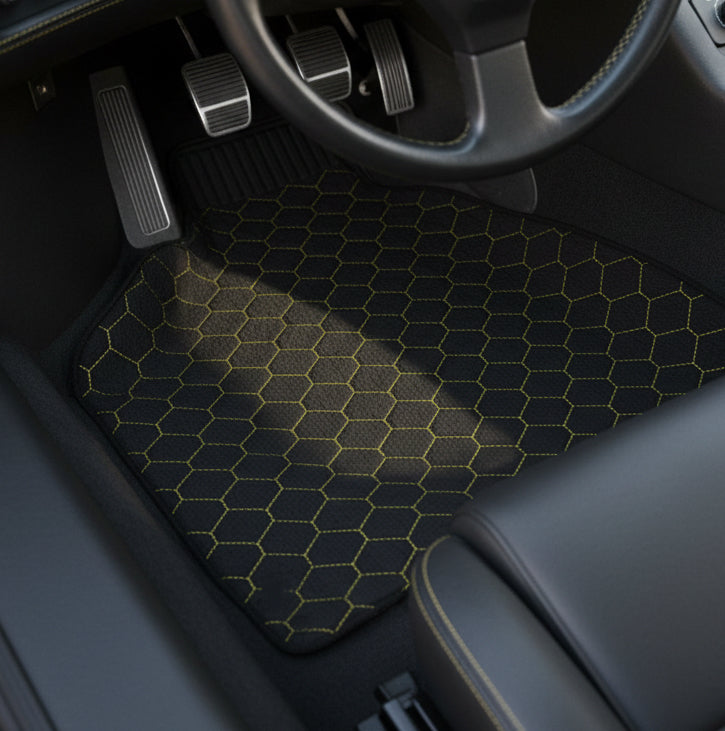 Customizable Leather Floor Mats with Single Diamond Pattern for Lamborghini Diablo (1990-2001) - AutoWin