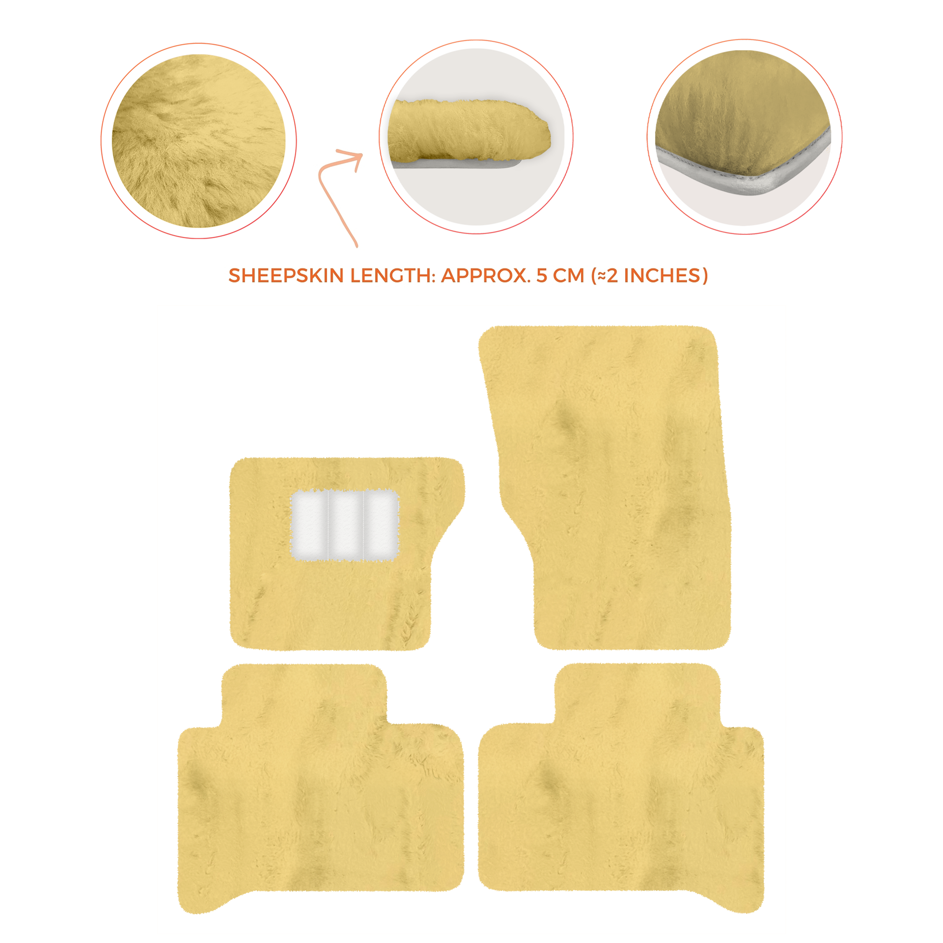 Luxury Sheepskin Floor Mats for Range Rover Velar (2017-2024)