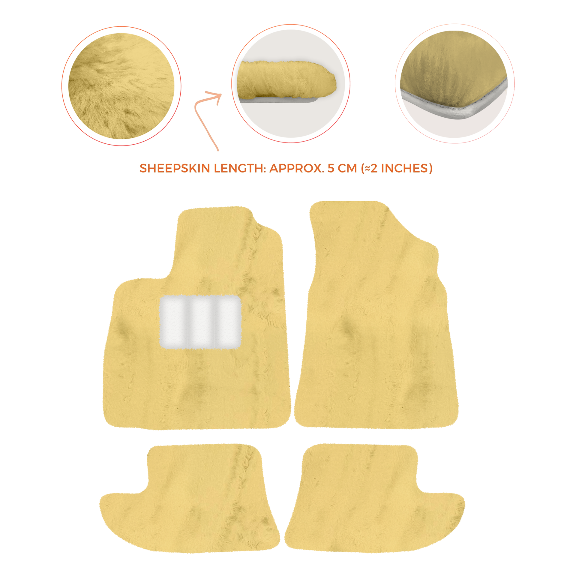 Premium Sheepskin Floor Mats for Bentley Continental GTC (2011-2018)