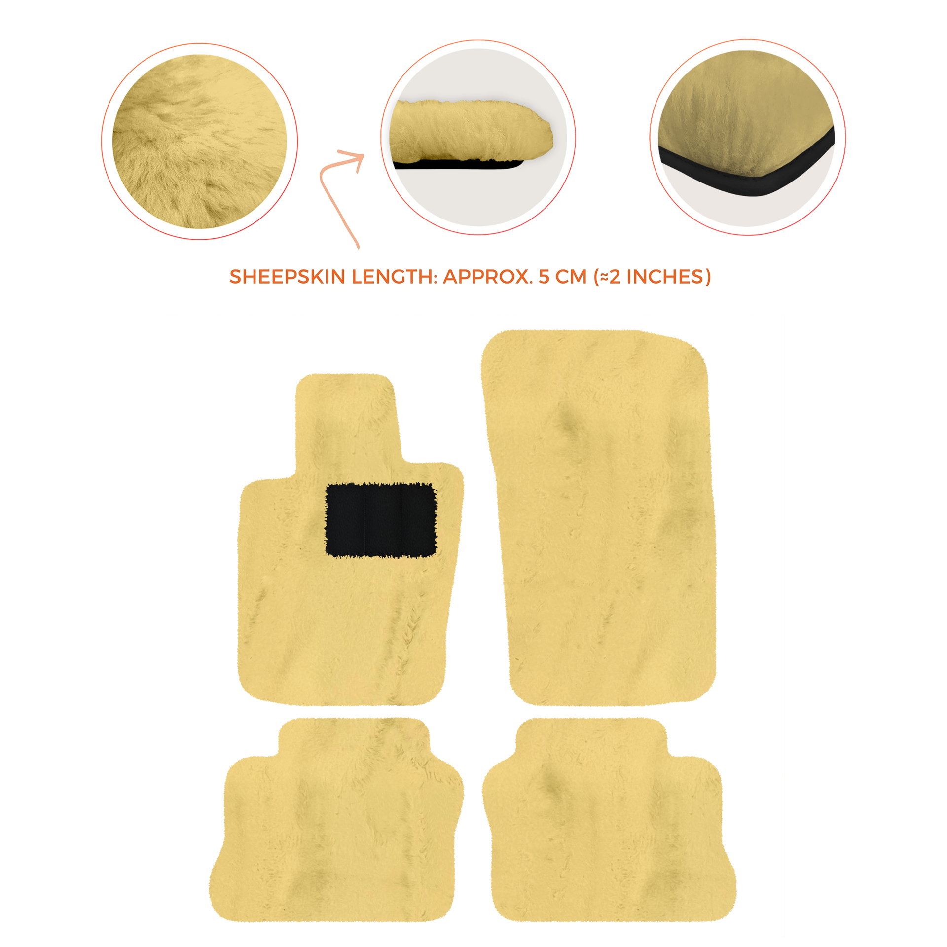 Luxurious Sheepskin Floor Mats for Porsche Panamera (2009-2016)