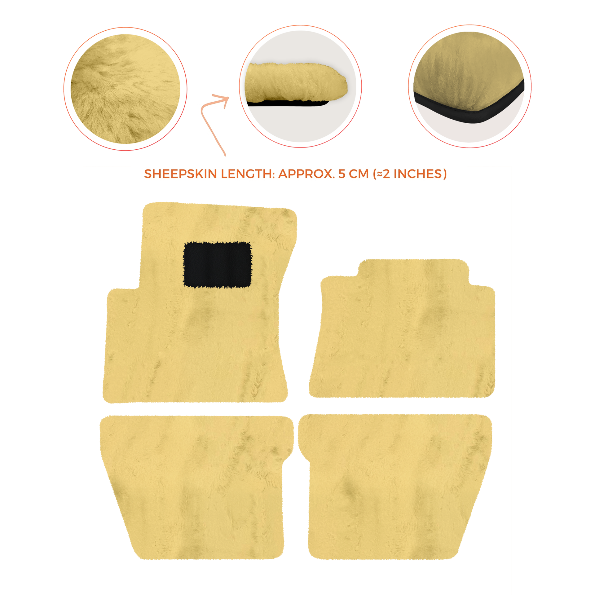 Premium Sheepskin Floor Mats for Bentley Flying Spur (2019-2023)