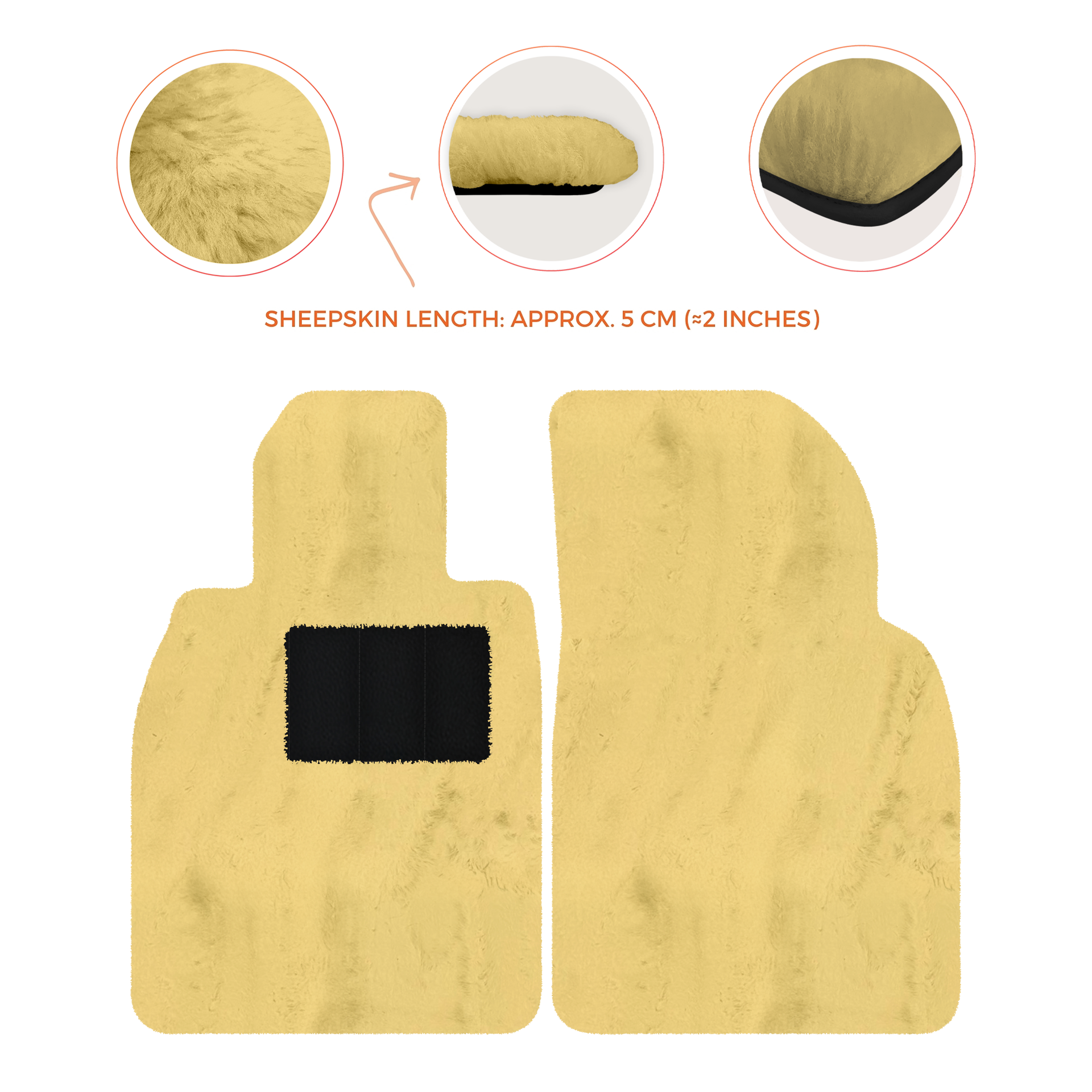 Deluxe Luxury Sheepskin Floor Mats for Porsche 911 SC (1978-1984)