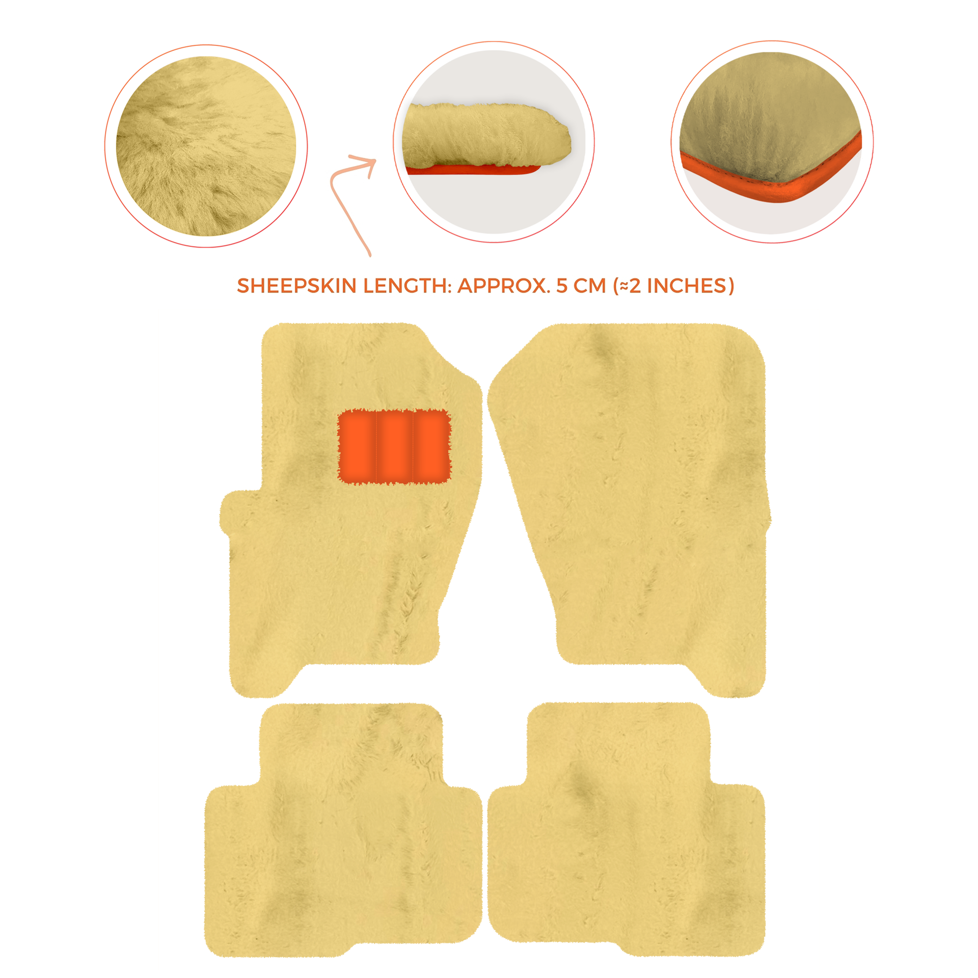 Premium Sheepskin Floor Mats for Land Rover Freelander (2007-2012)