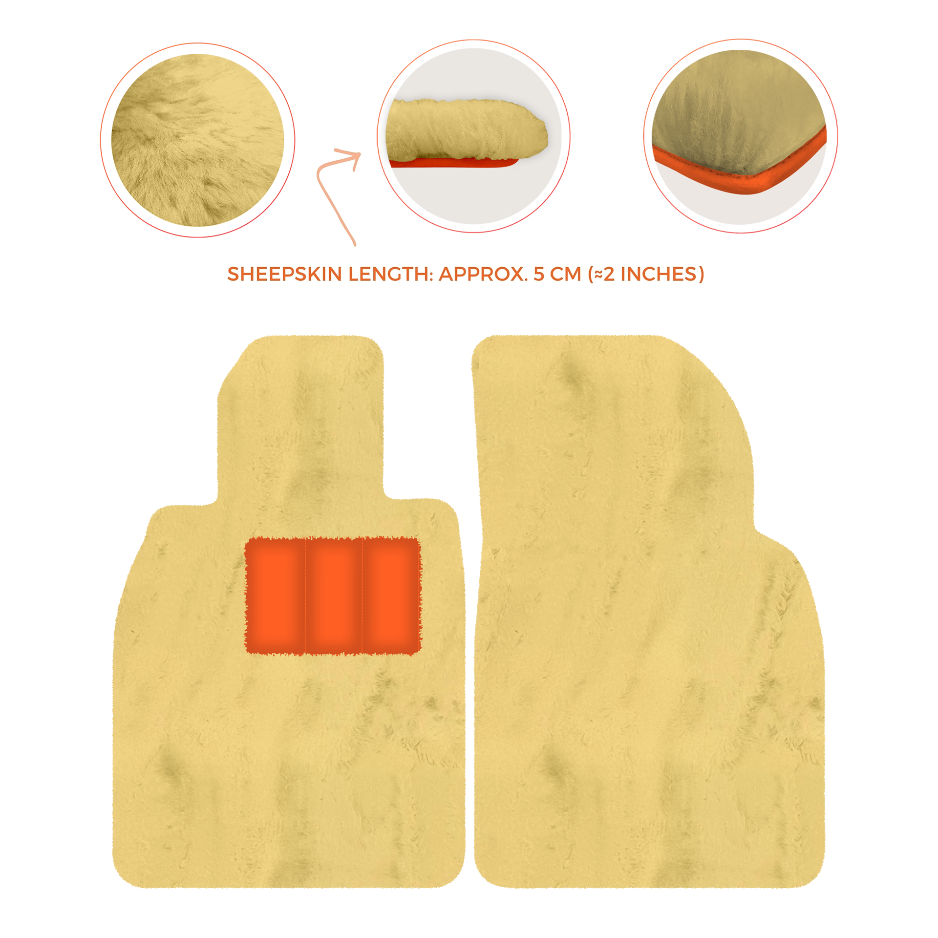 Deluxe Luxury Sheepskin Floor Mats for Porsche 911 SC (1978-1984)