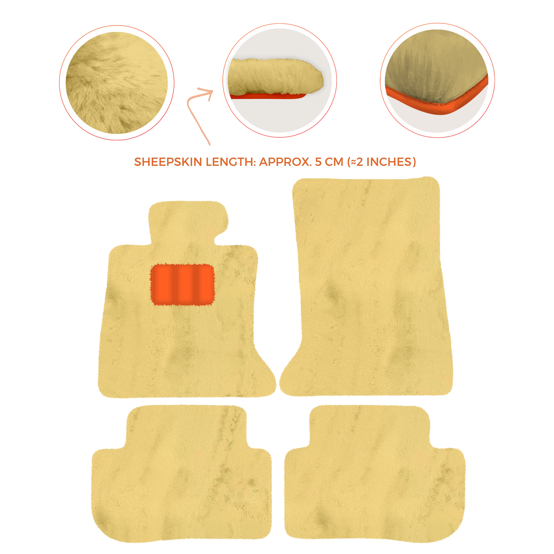 Premium Sheepskin Floor Mats for Rolls-Royce Ghost Series I RR2