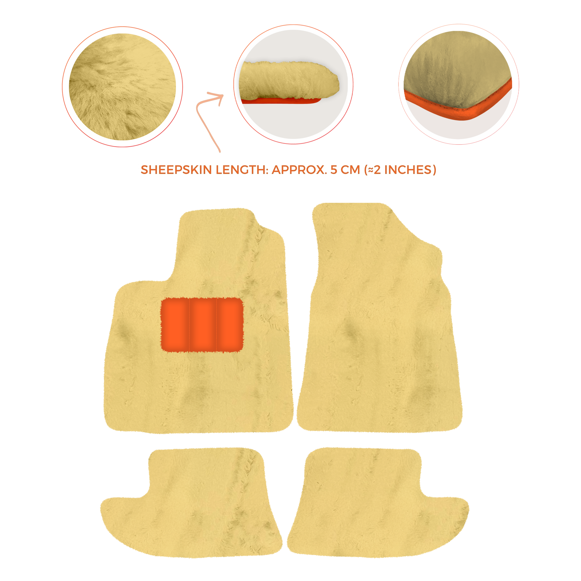 Premium Sheepskin Floor Mats for Bentley Continental GTC (2011-2018)