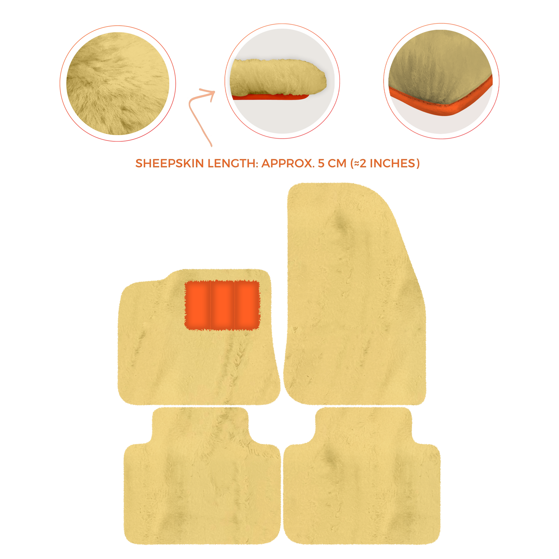 Premium Sheepskin Floor Mats for Porsche 987 Boxster (2005-2012)