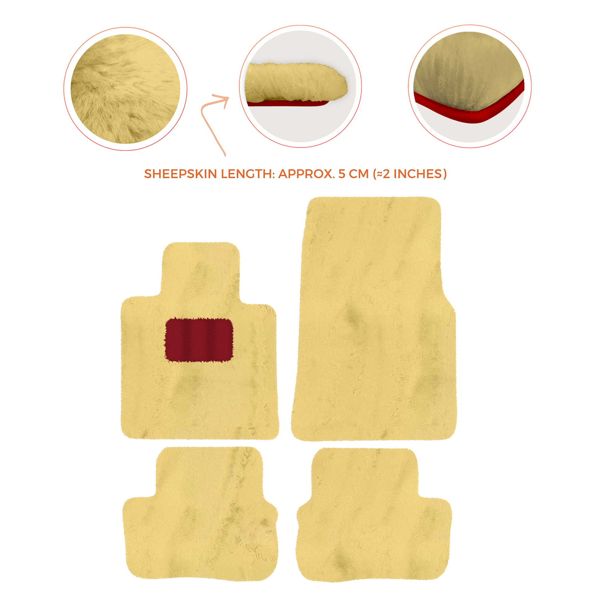 Premium Sheepskin Floor Mats for Rolls-Royce Shadow (1965-1977)