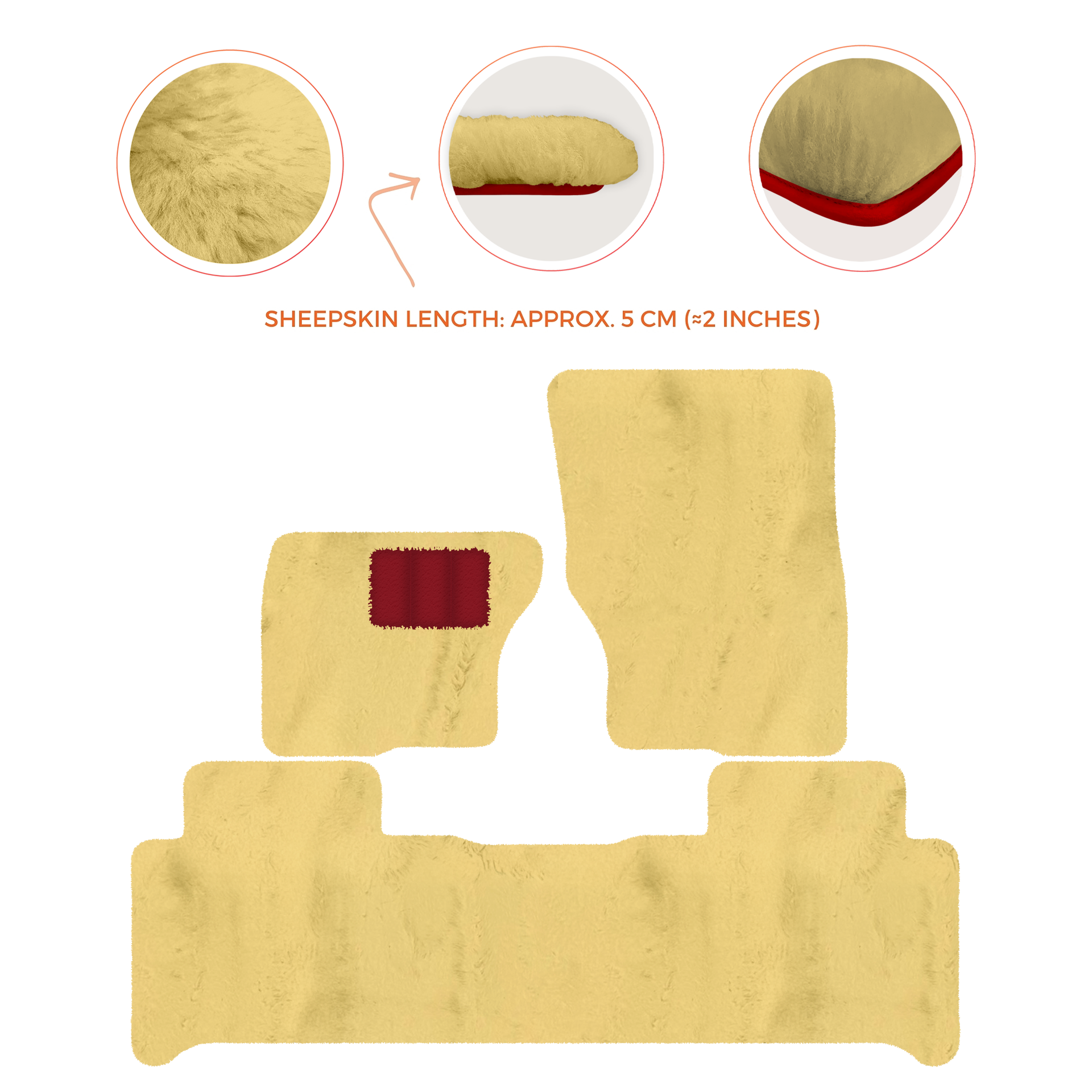 Luxury Sheepskin Floor Mats for Land Rover Discovery (2017-2026)