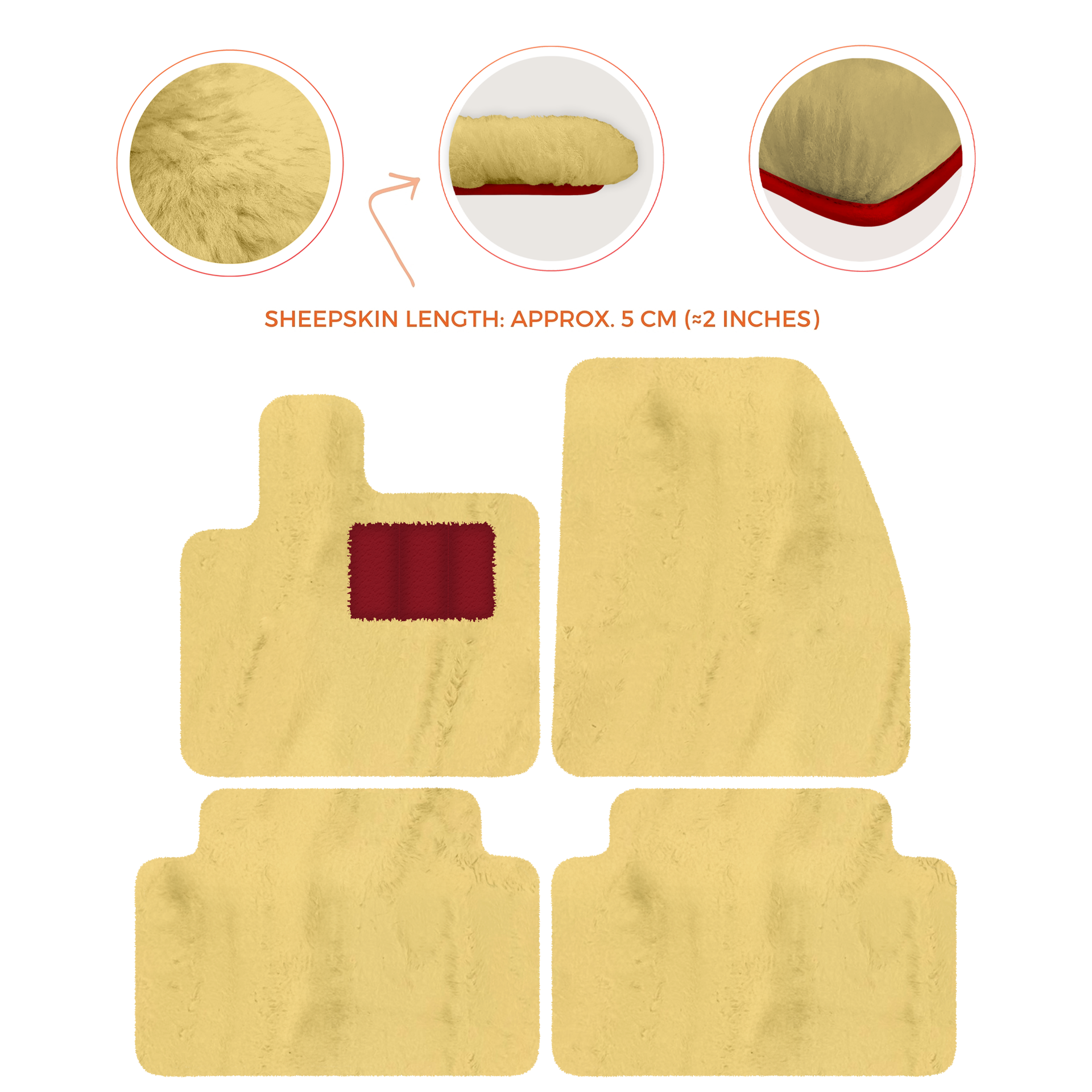 Premium Sheepskin Floor Mats for Range Rover Evoque (2016-2024)