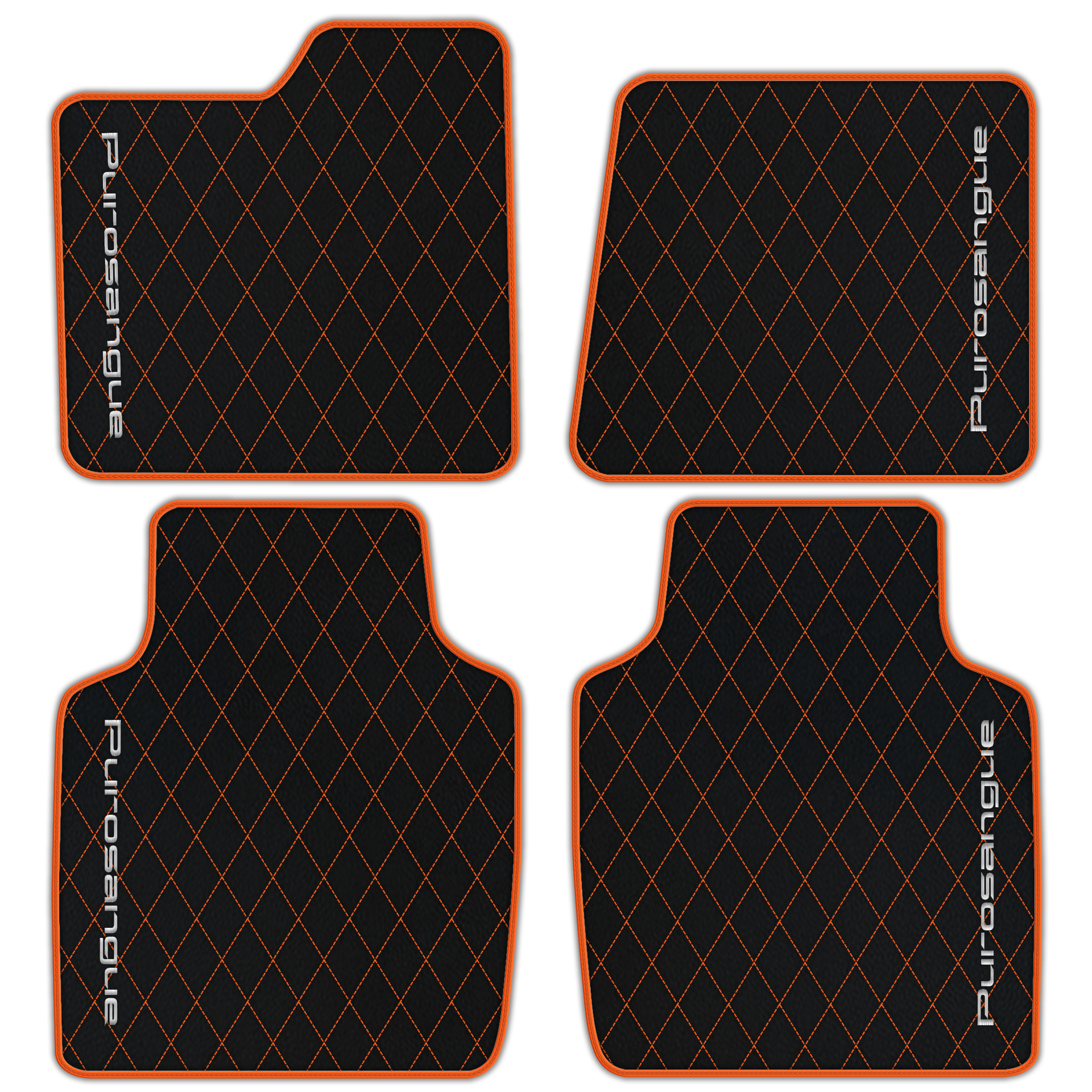 Premium Black Leather Floor Mats for Rolls Royce Shadow (1965-1977)