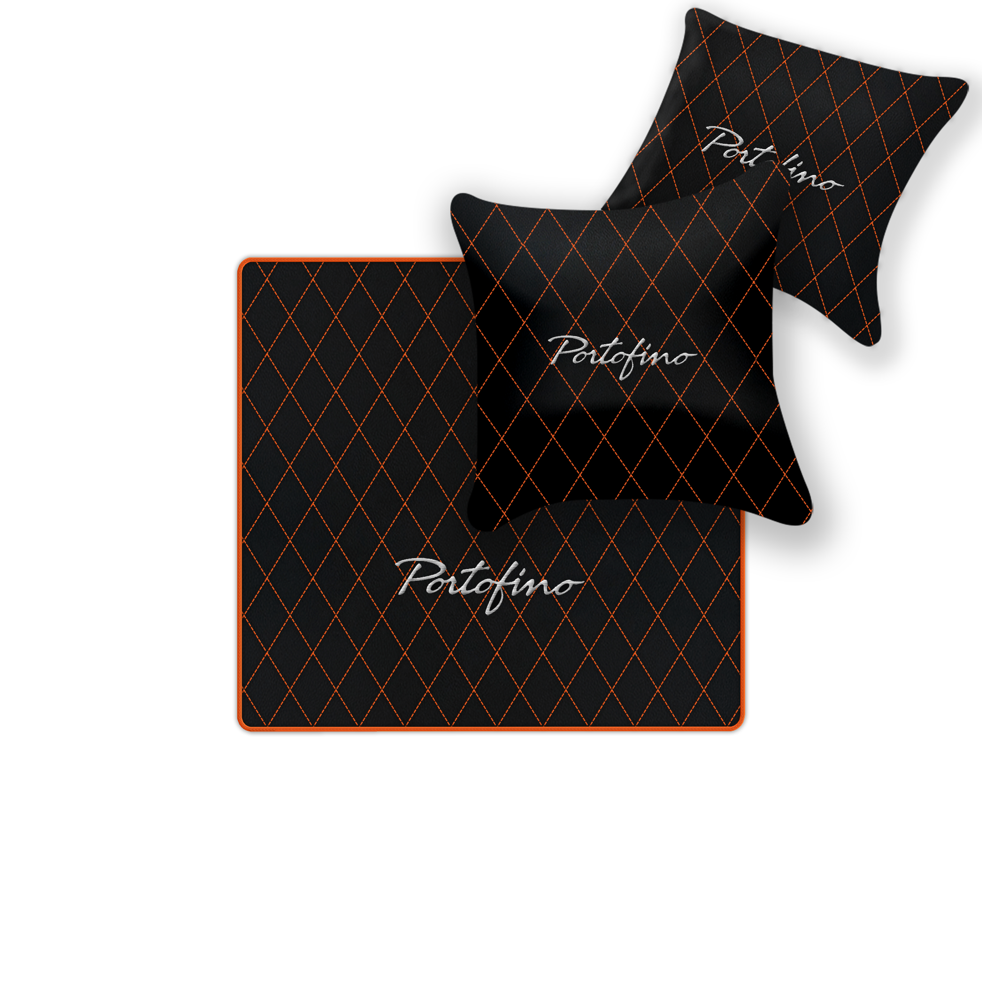 Custom Black Leather Floor Mats for Ferrari 812 Superfast (2018-2023)