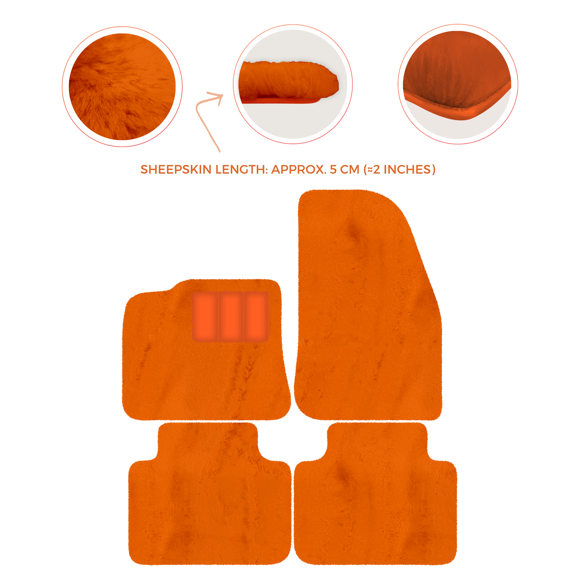 Premium Sheepskin Floor Mats for Porsche 987 Boxster (2005-2012)