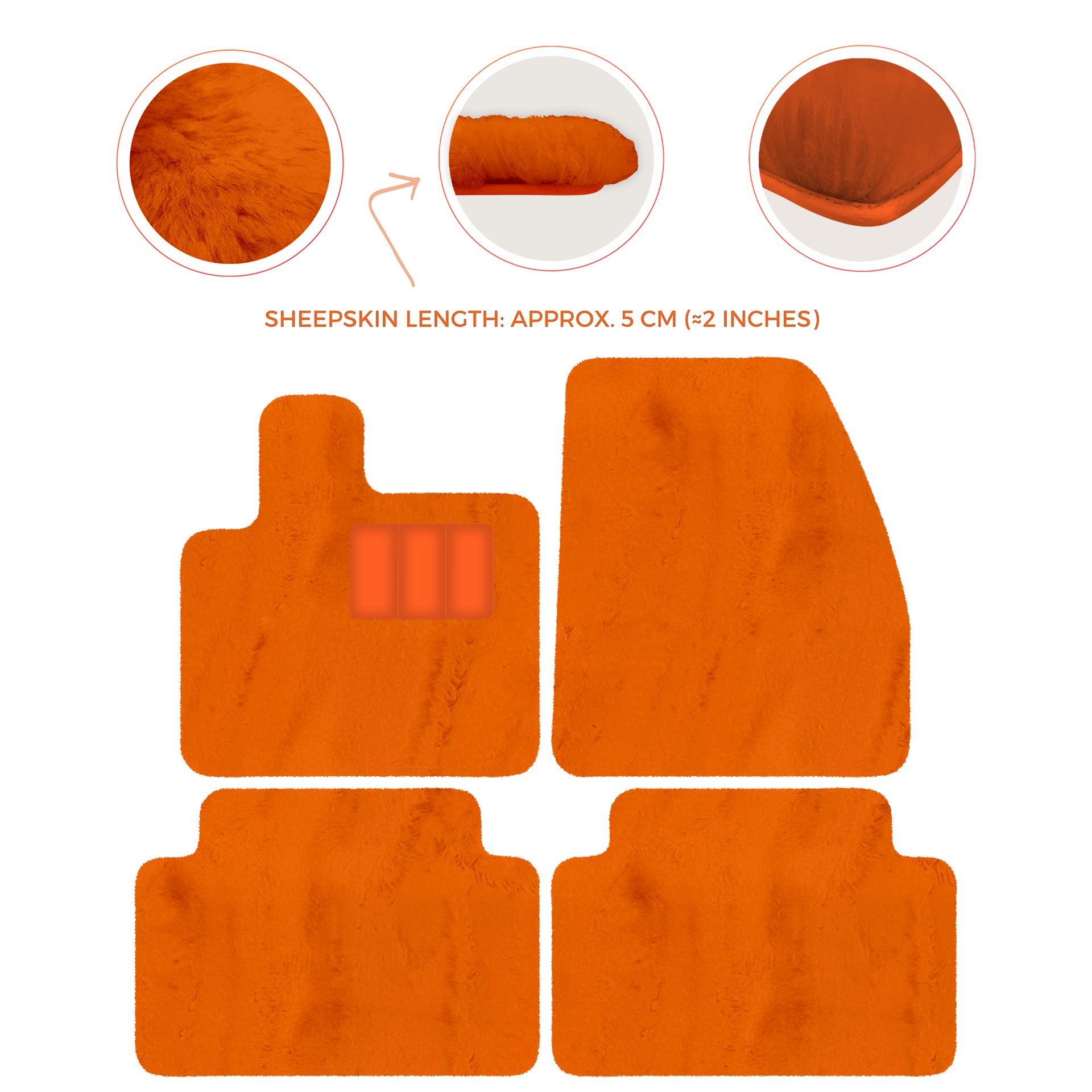 Premium Sheepskin Floor Mats for Range Rover Evoque (2016-2024)