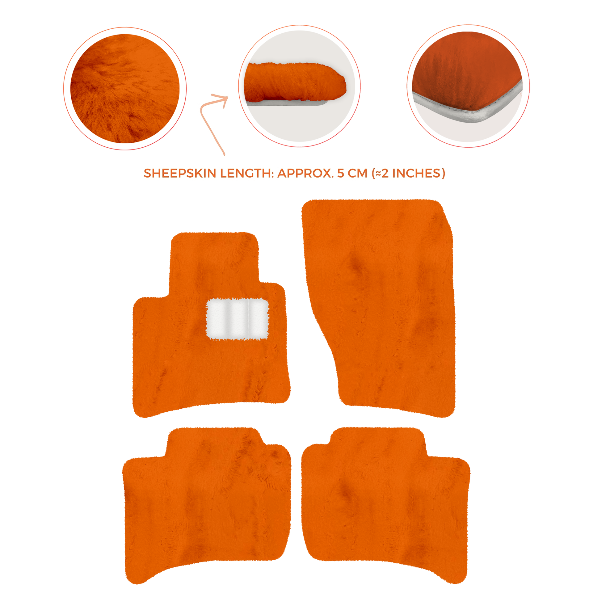 Premium Sheepskin Floor Mats for Porsche Cayenne (2010-2018)