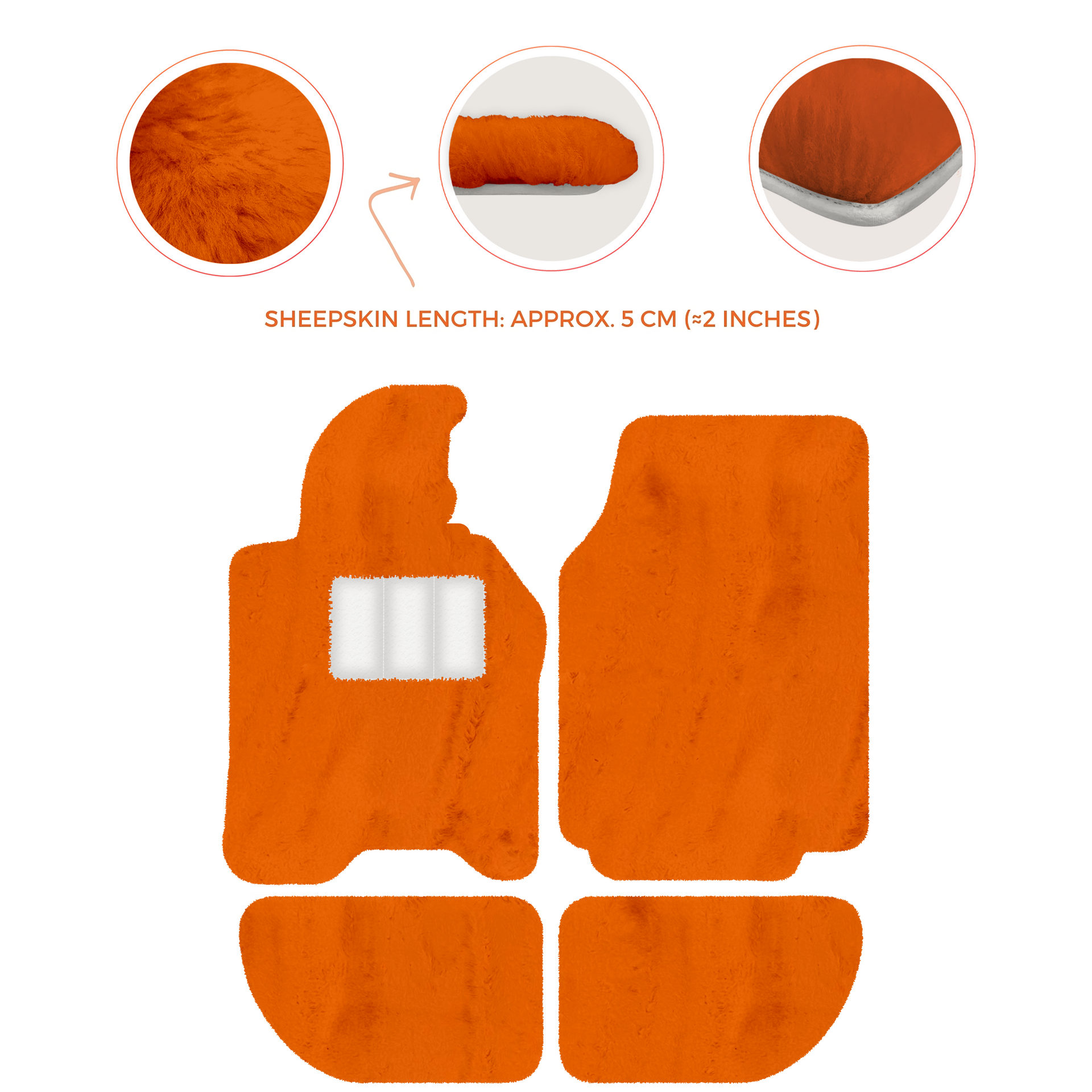 Sheepskin Floor Mats for Porsche 944 (1981-1991) | Custom Colors