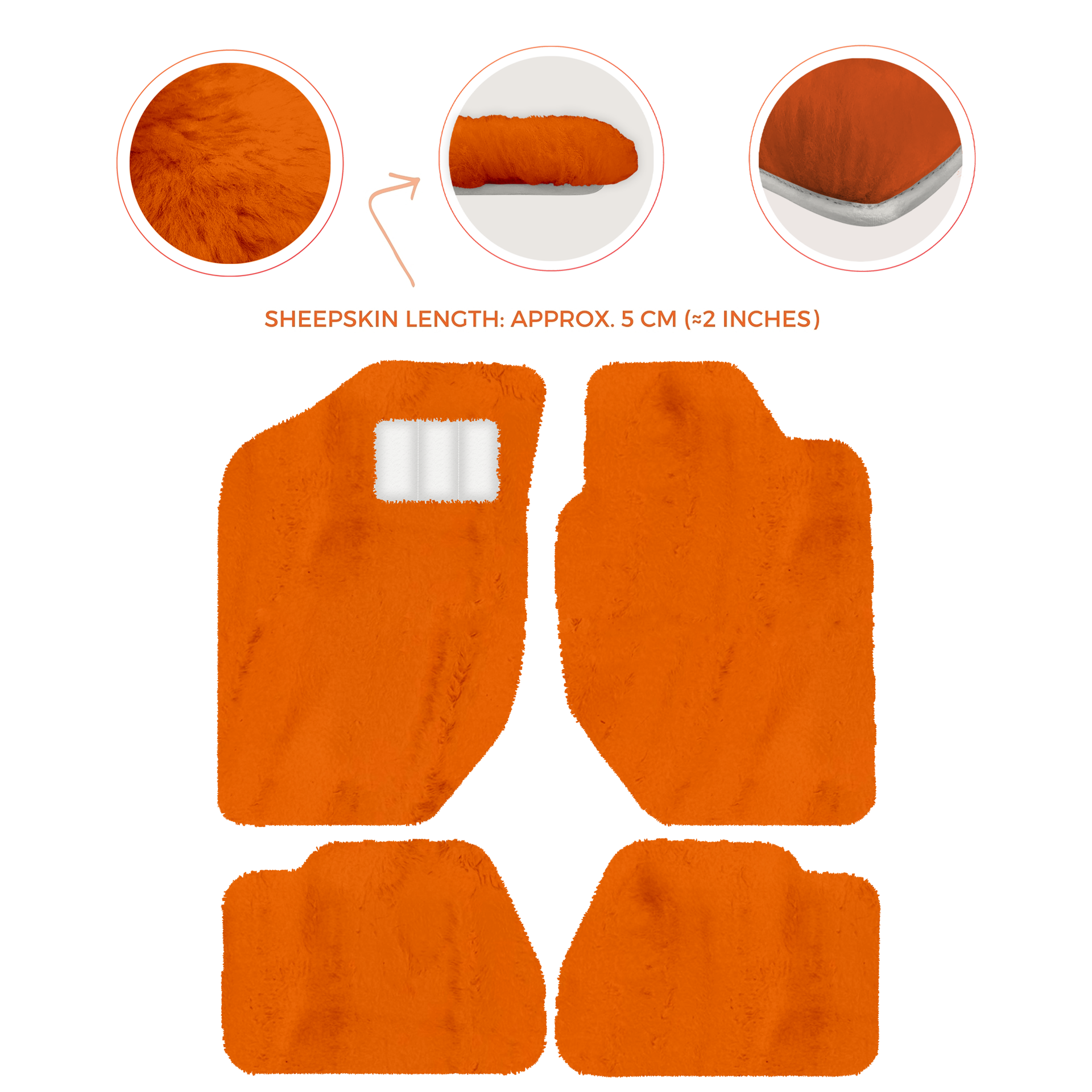 Luxury Sheepskin Floor Mats for Land Rover Discovery Sport (2015-2019)