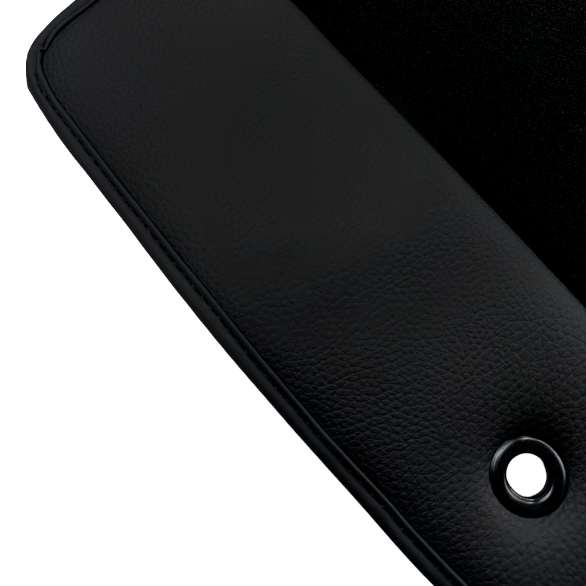 Black Floor Mats for Chevrolet Epica (2006-2011) with Leather | AutoWin