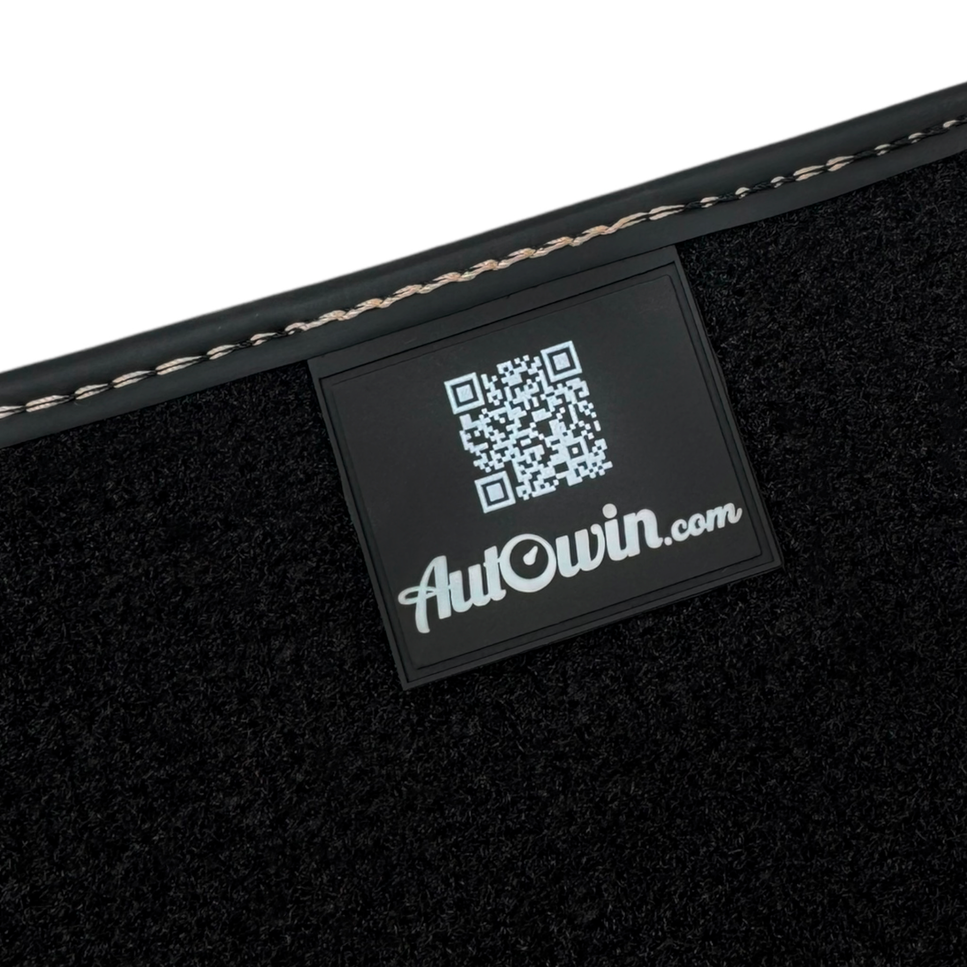 Italian Edition Black Floor Mats for Lamborghini Urus (2018-2026) with Gold Leather Border