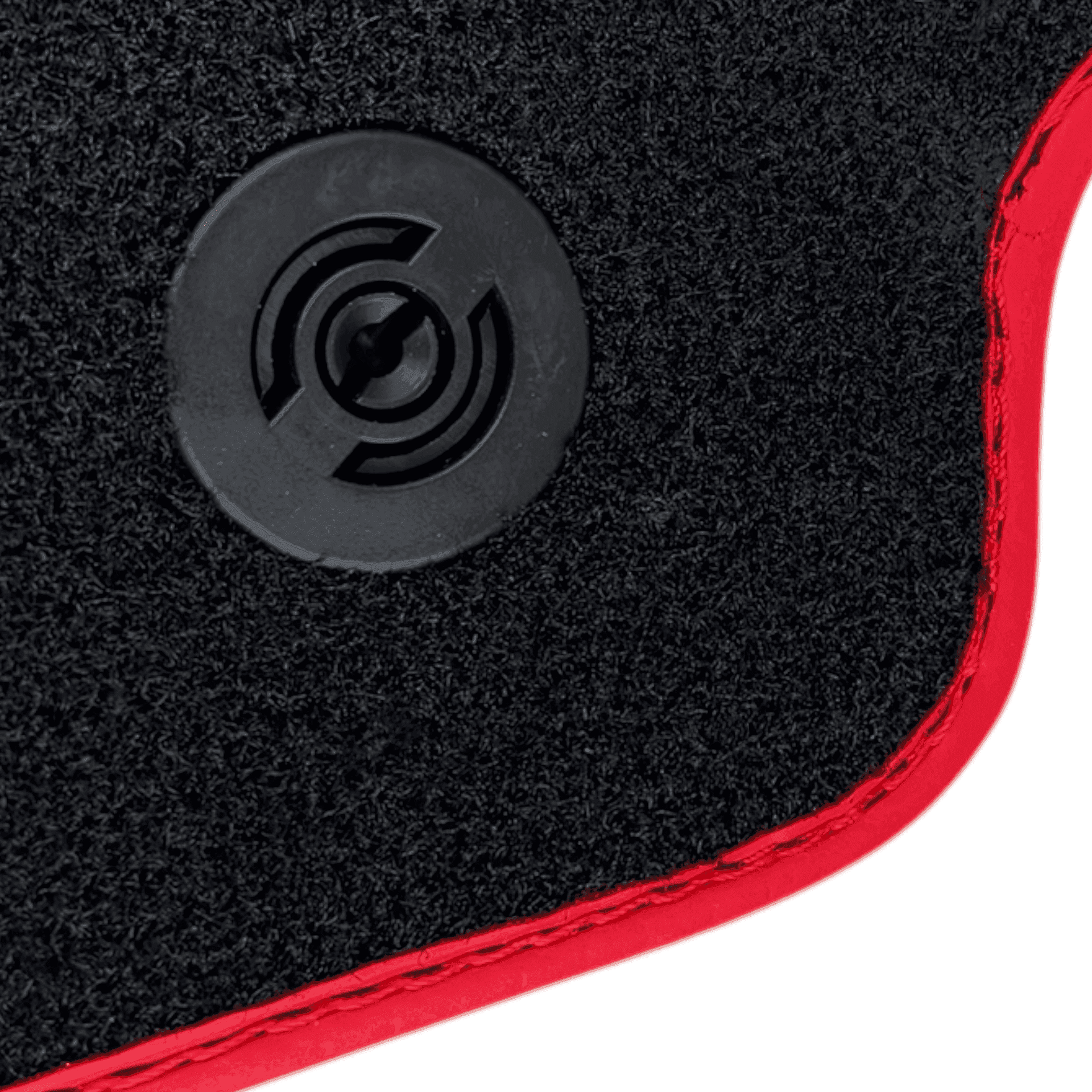 Black Alcantara Floor Mats for Ferrari 488 GTB (2016-2022) with Red Alcantara Accents