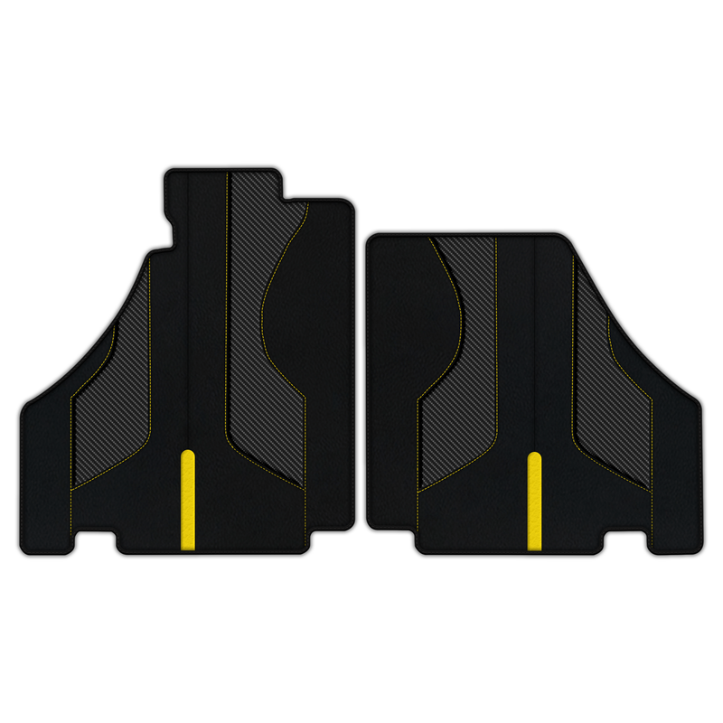 Customizable Leather Floor Mats with AW35 Pattern for Ferrari F430 (2004-2009)