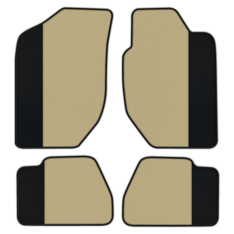 Customizable Floor Mats From Carpet With Leather for Land Rover Freelander (1997-2003) Automatic/Manual