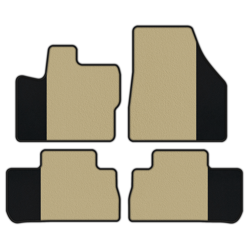 Customizable Floor Mats From Carpet With Leather for Land Rover Freelander (2007-2012)