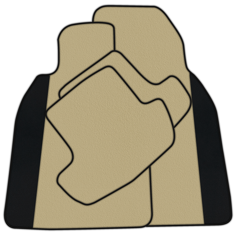 Customizable Floor Mats From Carpet With Leather for Porsche Taycan (2020-2023)