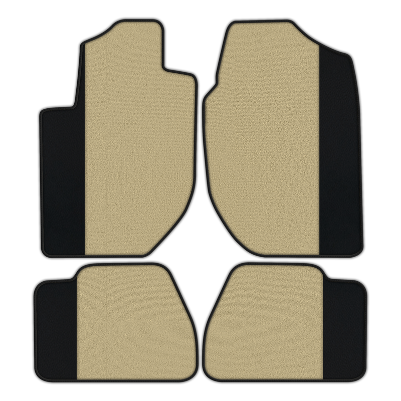 Customizable Floor Mats From Carpet With Leather for Land Rover Freelander (2003-2007)
