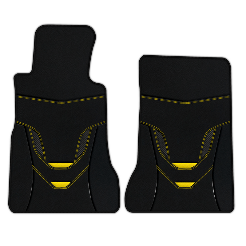 Customizable Leather Floor Mats with AW46 Pattern for Chevrolet Corvette C6 (2005-2013)