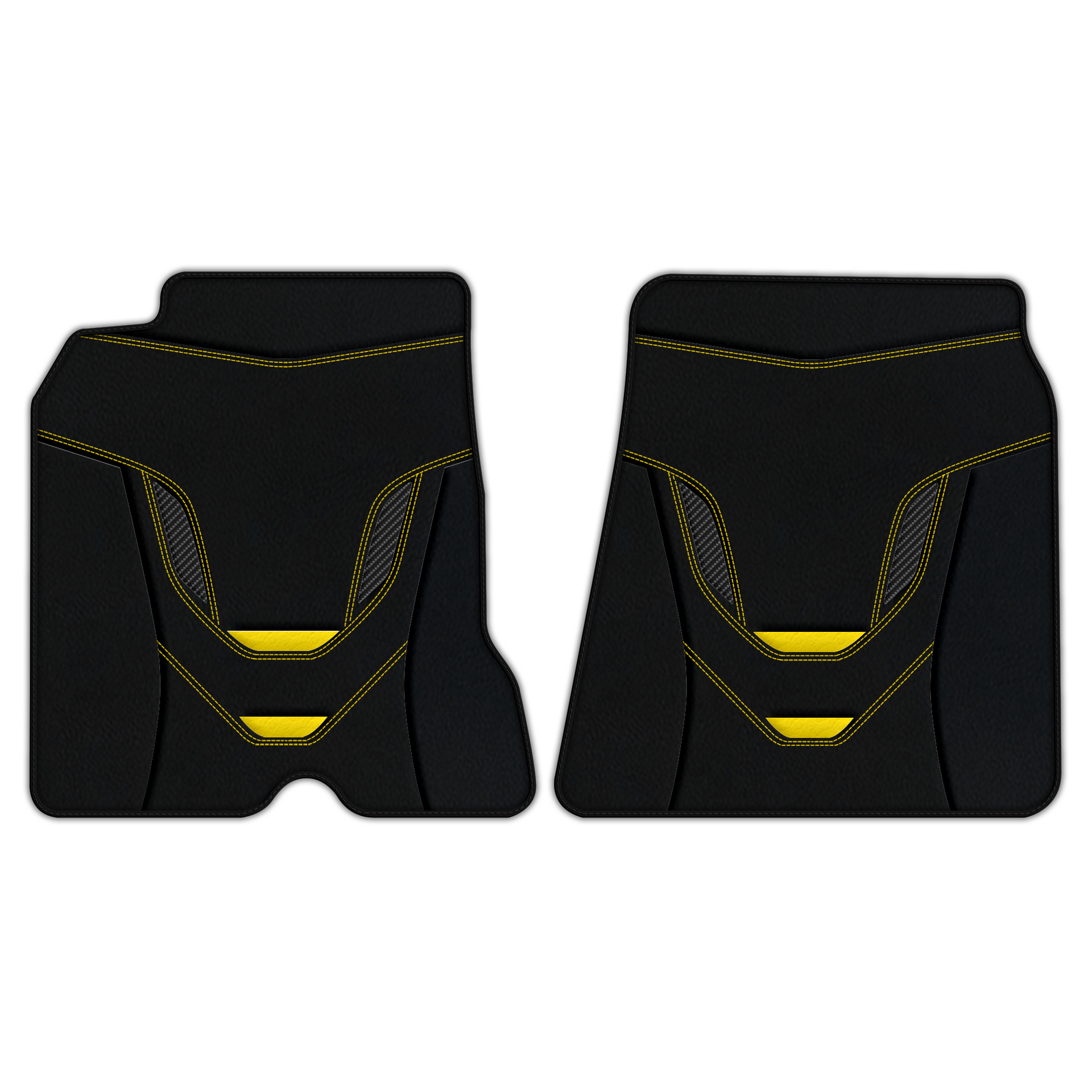 Custom Leather Floor Mats with AW23 Pattern for Ferrari 550 Maranello