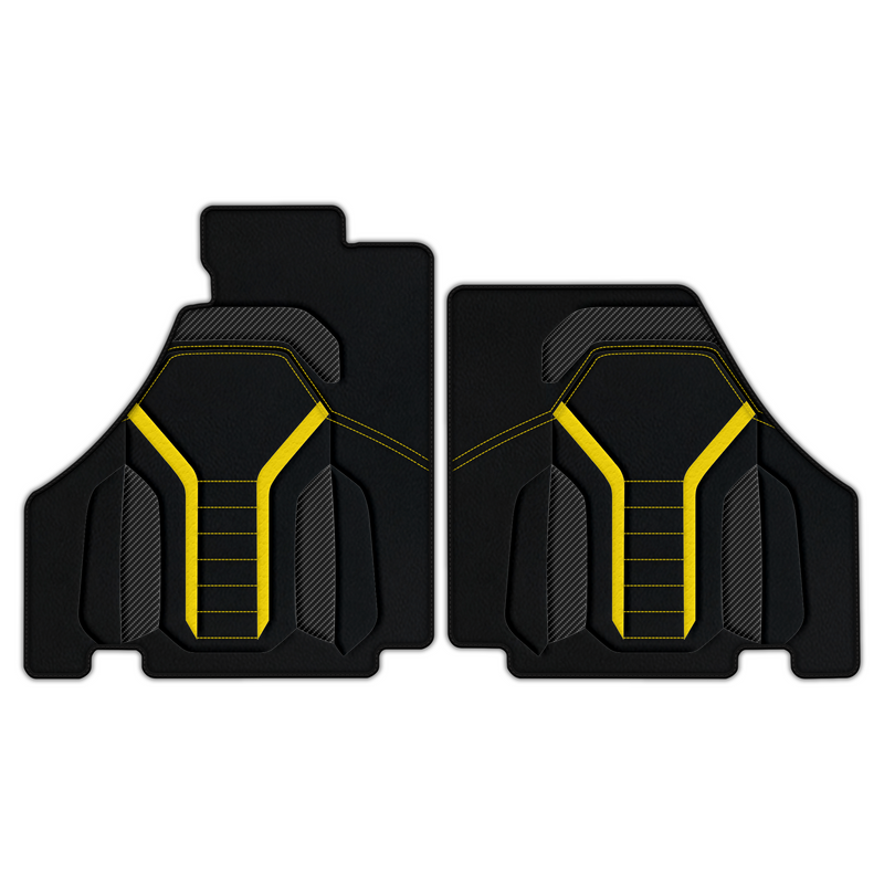 Customizable Leather Floor Mats with AW47 Pattern for Ferrari F430 (2004-2009)