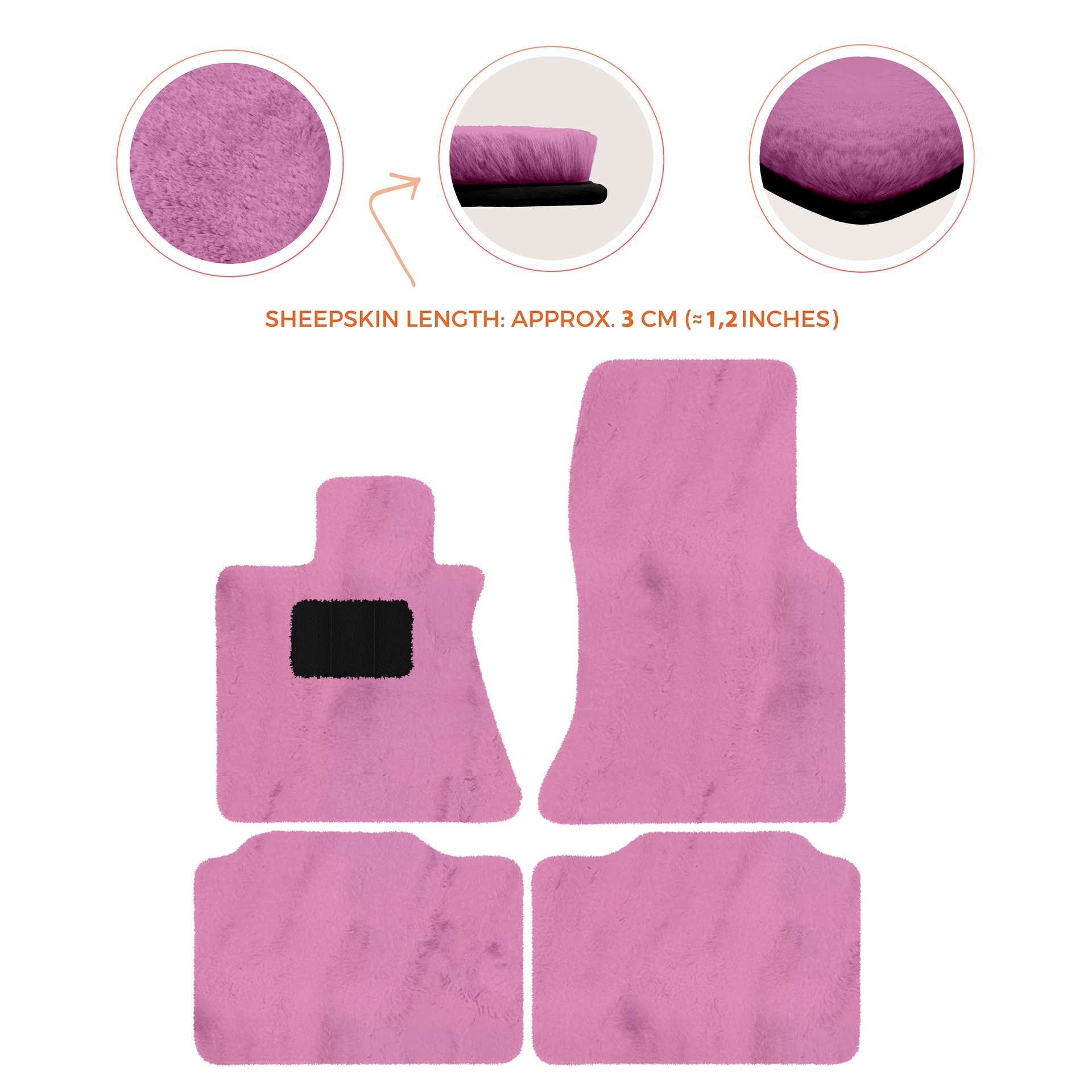 Premium Sheepskin Floor Mats for Rolls-Royce Phantom Sedan (2003-2016)