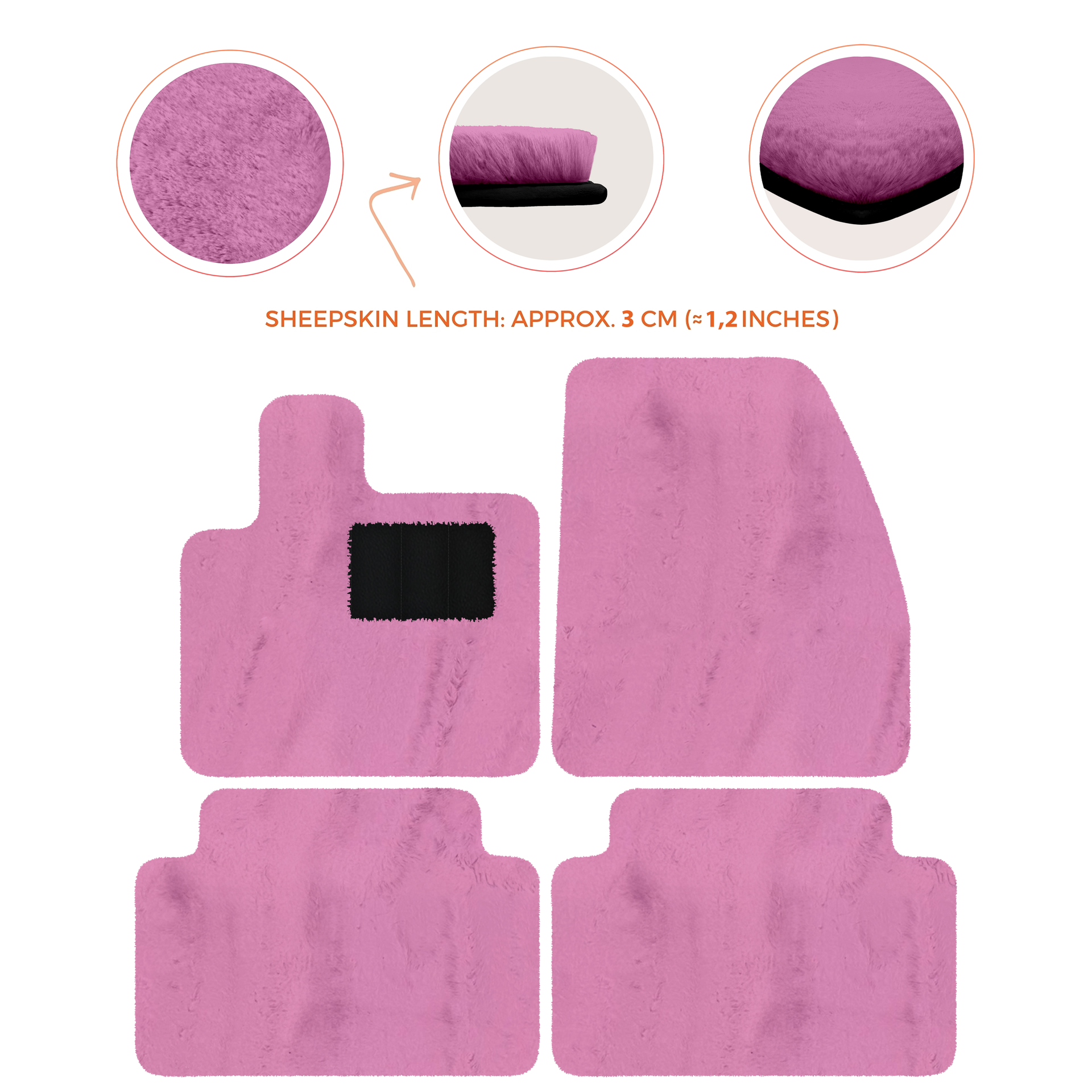 Premium Sheepskin Floor Mats for Range Rover Evoque (2016-2024)