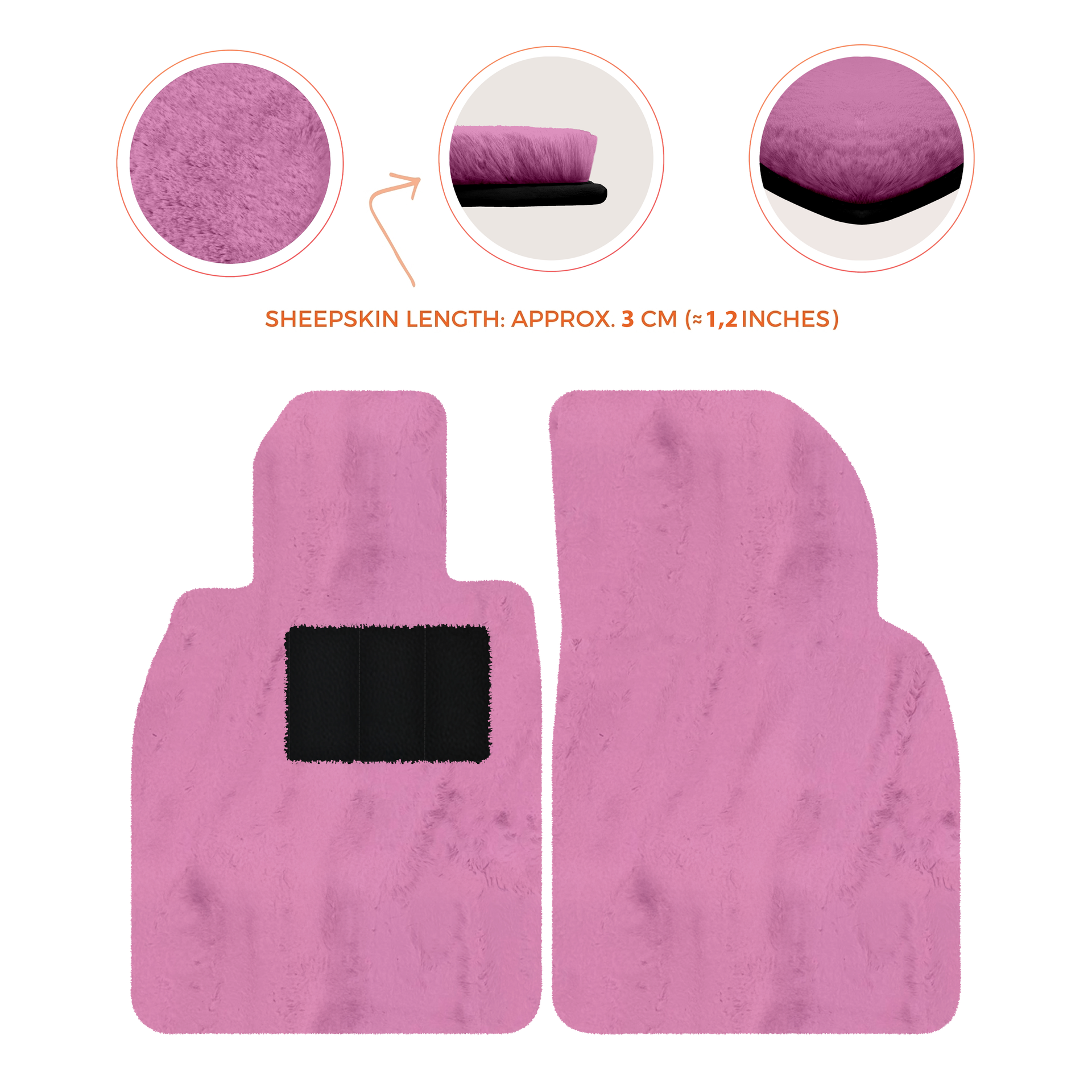 Premium Sheepskin Floor Mats for Porsche Cayenne (2018-2023)