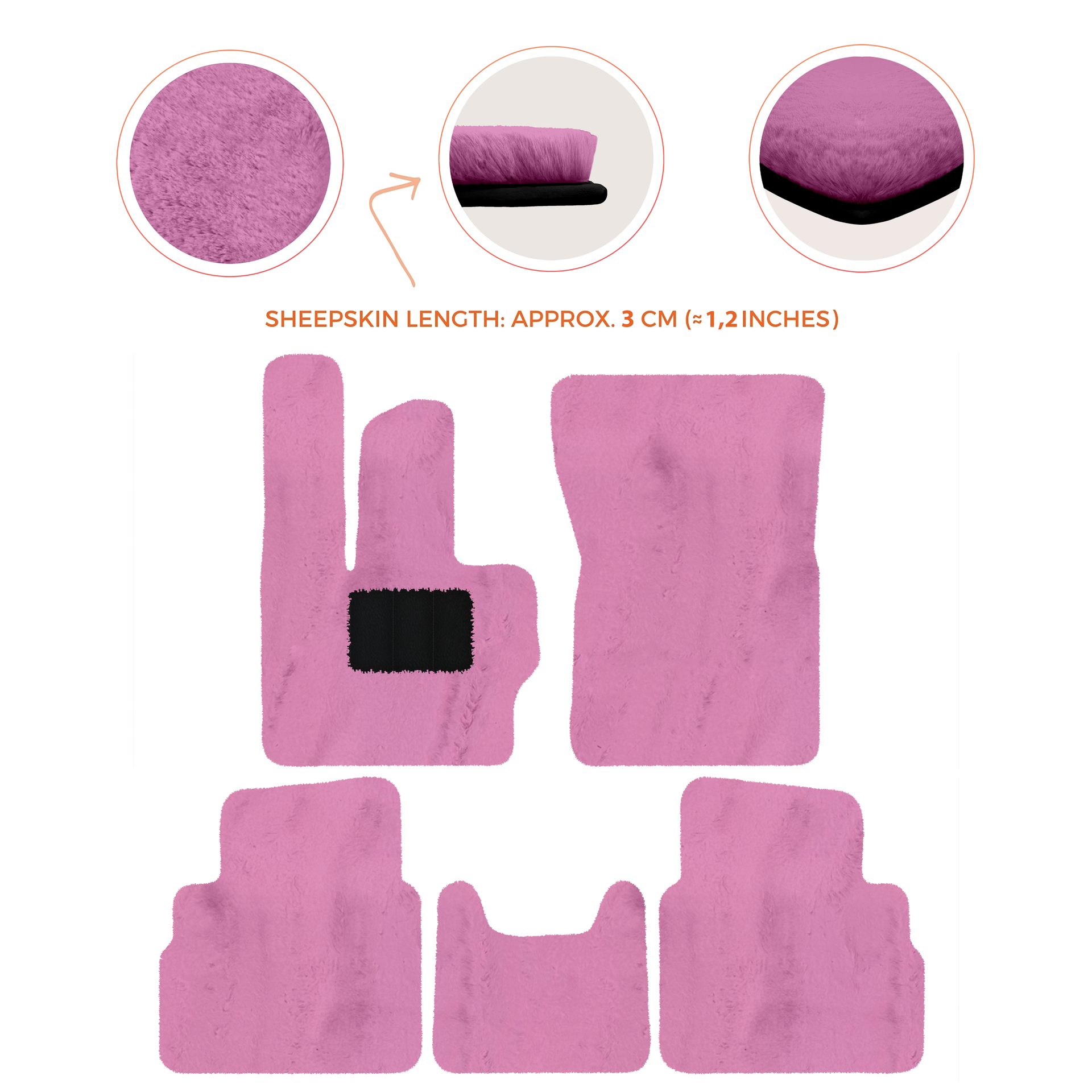 Premium Sheepskin Floor Mats for Mercedes-Benz G-Class W463 2008-2018